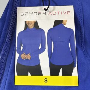 Spyder Women's Full Zip Activewear Top Jacket Shell Blue Small NWT